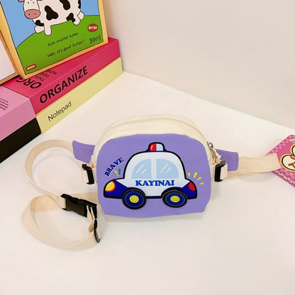 Cute Cartoon Kids' Chest Bag with Car Design for Everyday Use
