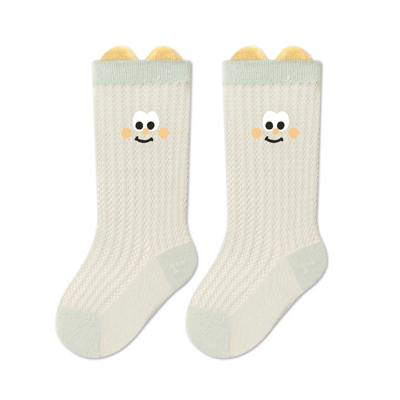 Cartoon Baby Socks Breathable Cotton Mid-Calf Socks