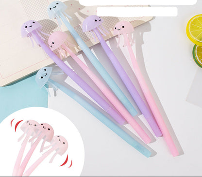 Gel Pen Jellyfish Spinner Silicone Grip 0.35mm Erasable