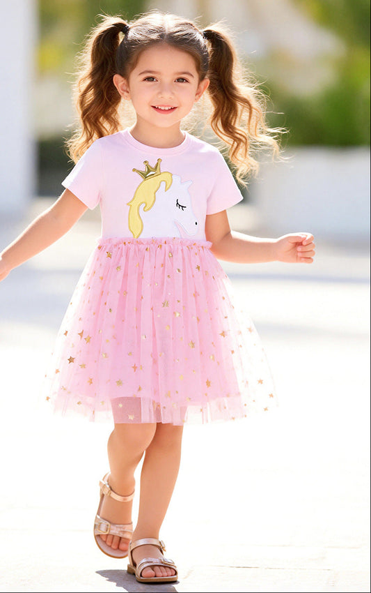 Adorable Summer Girl's Tulle Dress Princess Style