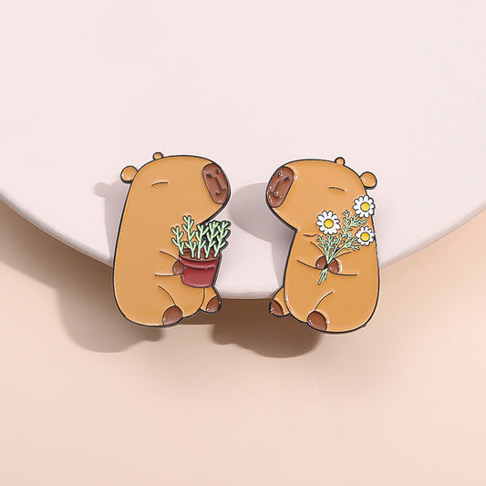Cute Capybara Animal Brooch Pin Fashion Accessory