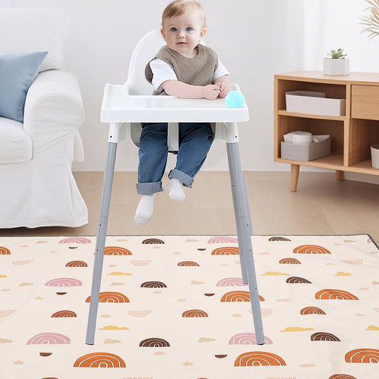 Non-Slip Waterproof Baby High Chair Mat Play Mat