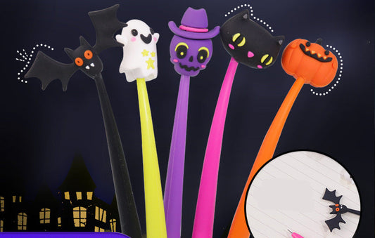 Erasable Gel Pen Halloween Characters Silicone Shell