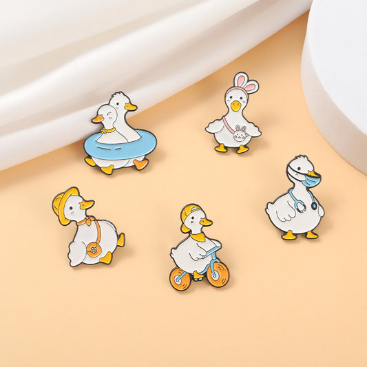 Duck Cute Metal Lapel Pin Unisex Animal Accessory