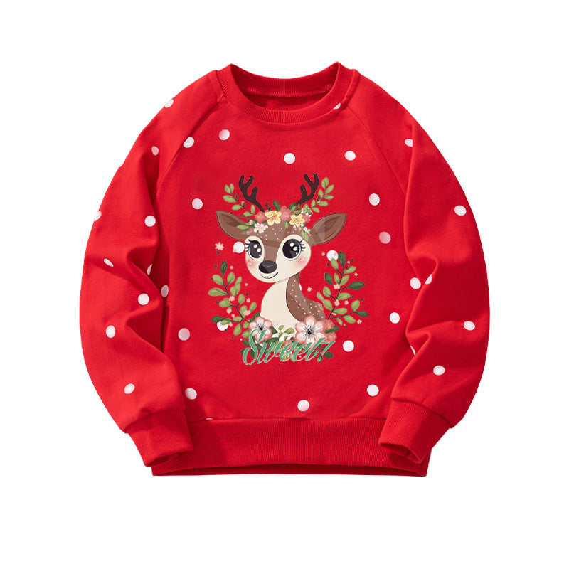Children's Hoodie Casual Animal Print Cotton Sweatshirt