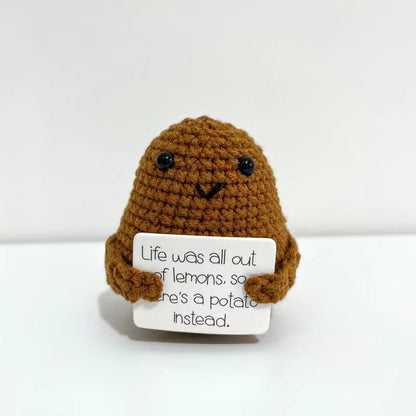 Handmade Positive Energy Potato Plush Toy with Quirky Expressions
