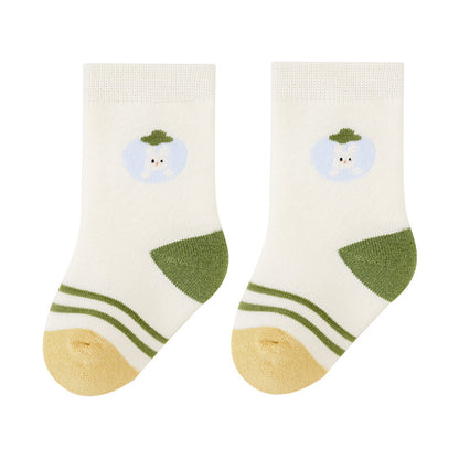 Cartoon Design Thick Cotton Mid-Calf Socks for Kids