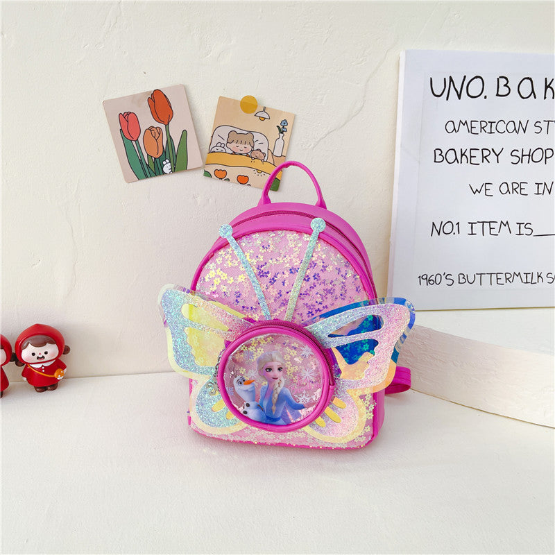 Trendy Princess Sequin Backpack for Kids