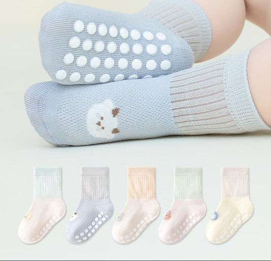 Baby Floor Socks Cartoon Design Moisture-Wicking Summer Socks