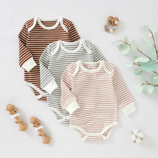 Striped Baby Onesie Soft Cotton Casual Bodysuit