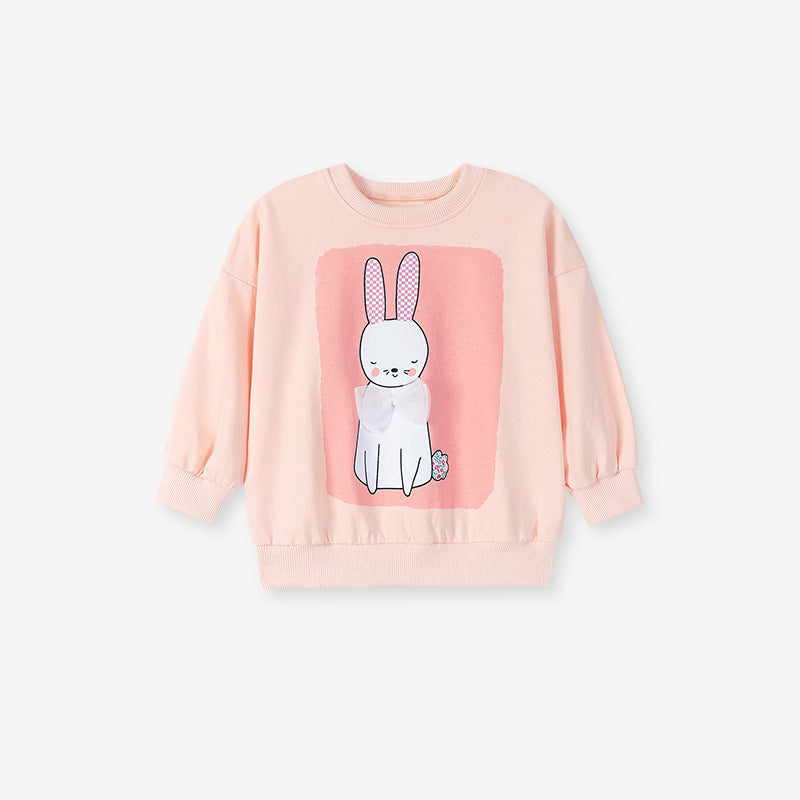 Cartoon Long Sleeve Hoodie for Girls Cotton Fall Outfit