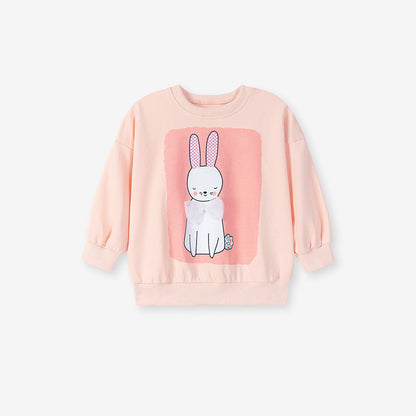 Cartoon Long Sleeve Hoodie for Girls Cotton Fall Outfit