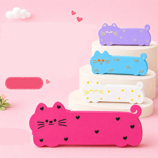 Pencil Case Cute Kitty Silicone For School Use