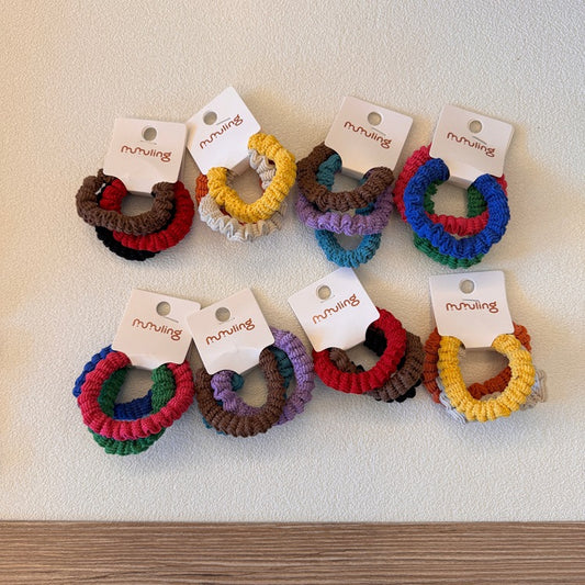 Cute Plush Hair Ties for Kids, Colorful Elastic Hair Bands