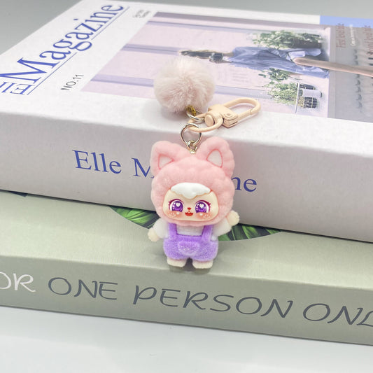 Cute Cat Plush Keychain Creative Gift Desktop Decor