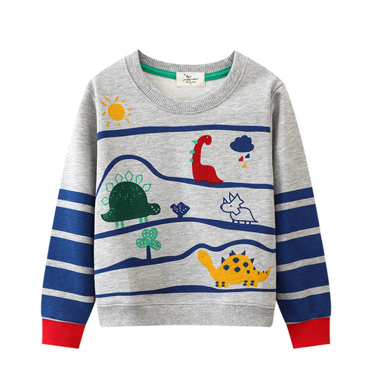 Kids Cartoon Sweatshirt Long Sleeve T-Shirt for Boys