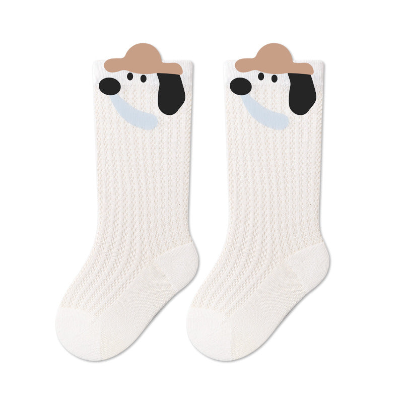 Cartoon Baby Socks Breathable Cotton Mid-Calf Socks