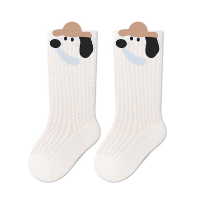 Cartoon Baby Socks Breathable Cotton Mid-Calf Socks