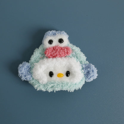 Cartoon Handmade Woven Hair Clips Adorable Kids Hair Accessories