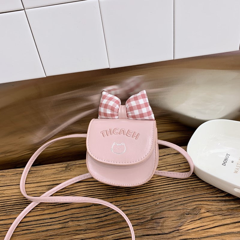 Trendy Mini Crossbody Bag with Cute Bow for Kids