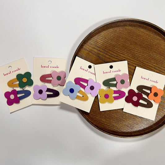Colorful Flower BB Clips Cute Hair Accessories for Kids