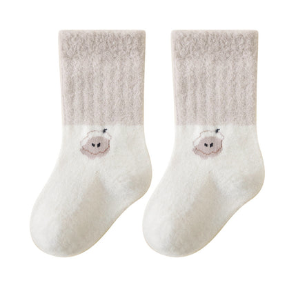 Warm Cartoon Anklet Socks Cozy Kids Mid-Calf Socks