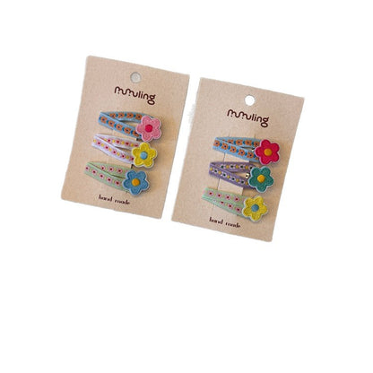 Kids' Flower Hair Clips Cute Pearl Bow Hair Accessories