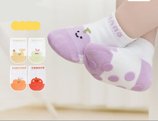 Non-Slip Cotton Toddler Floor Socks with Cute Patterns