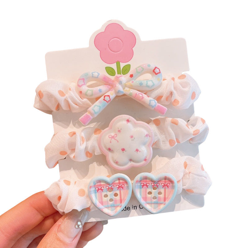Children's Cute Floral Hair Ties - Sweet Princess Ponytail Holders