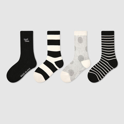 Kids Socks Puppy Cartoon Breathable Cotton Mid Calf