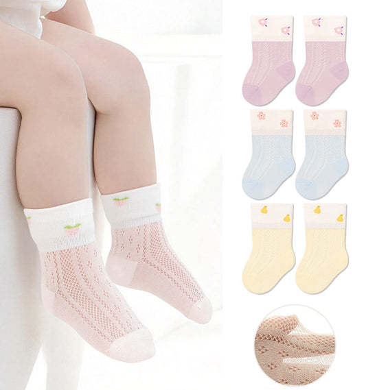 Baby Girl's Princess Socks Breathable Cotton Ankle Socks