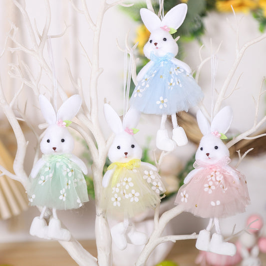 Cute Easter Bunny Plush Decoration With Dress