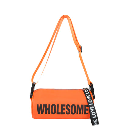 Trendy Letter Print Canvas Crossbody Bag for Kids