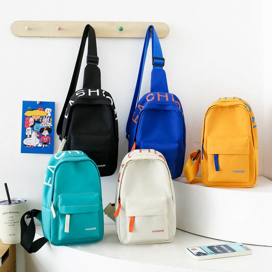 Fashionable Mini Crossbody Bag for Kids with Letter Print
