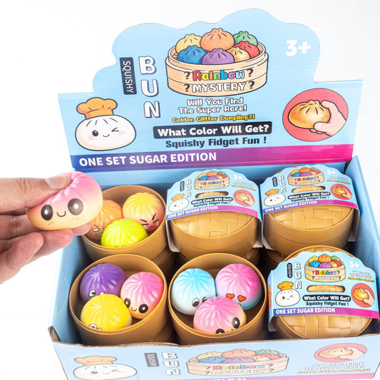 12pk Dumpling Squishy Fidget Toy Cute Stress Relief Toy for Kids