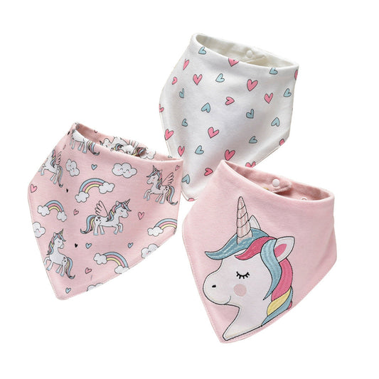 Cotton Baby Bibs with Animal Prints – Waterproof and Unisex