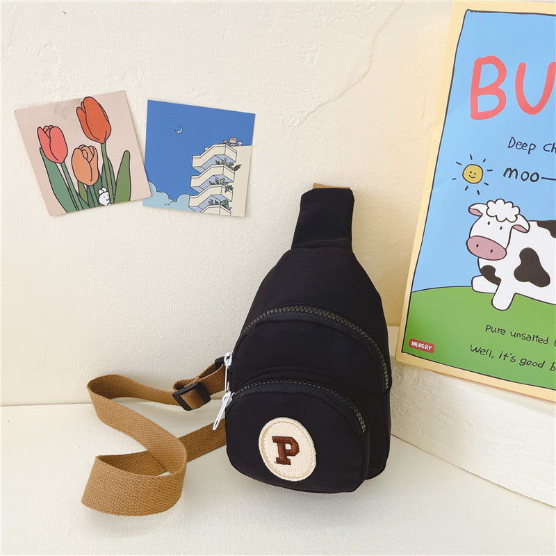 Trendy Nylon Letter Crossbody Bag for Kids