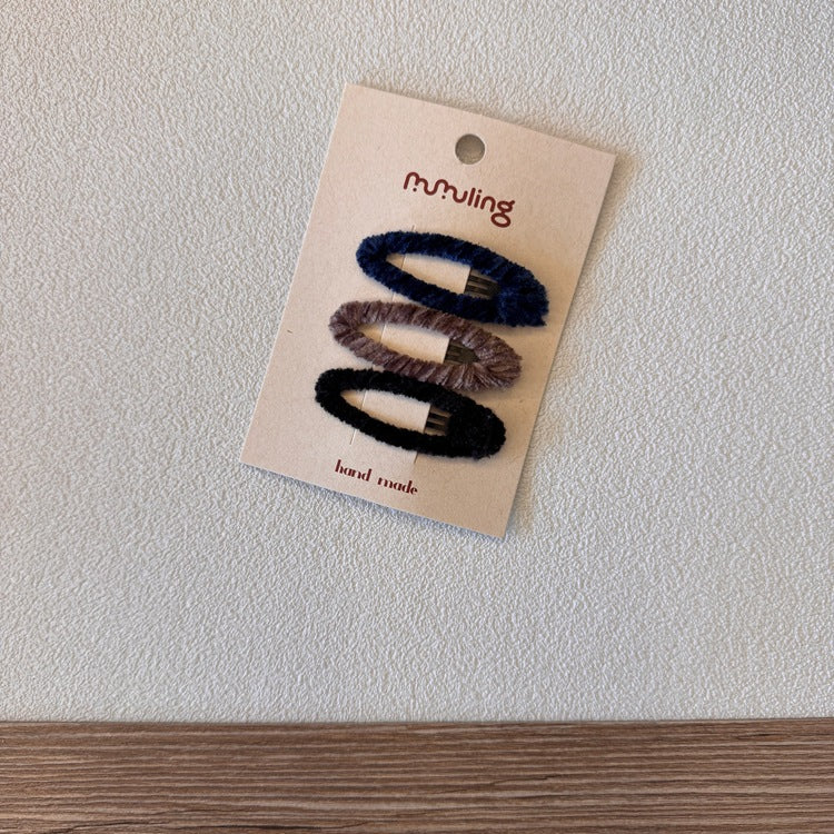 Geometric Pattern BB Hair Clips for Kids - Handcrafted Hair Accessories