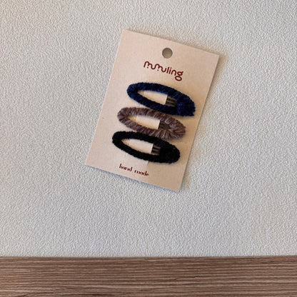 Geometric Pattern BB Hair Clips for Kids - Handcrafted Hair Accessories