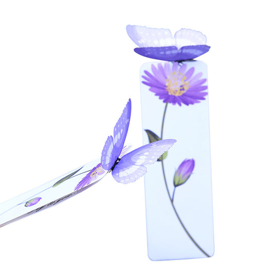 3D Butterfly Cutout Paper Bookmark Cute Minimalist
