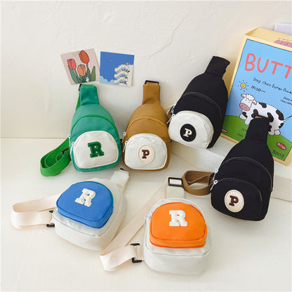 Trendy Nylon Letter Crossbody Bag for Kids