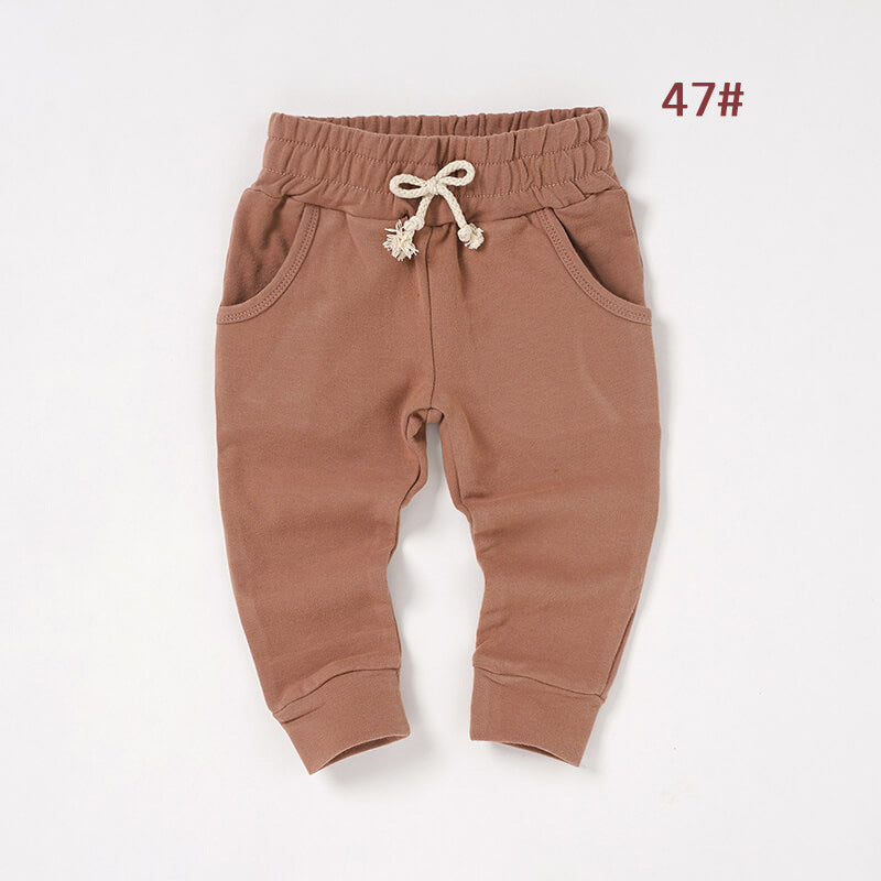 Casual Organic Cotton Baby Pants With Drawstring