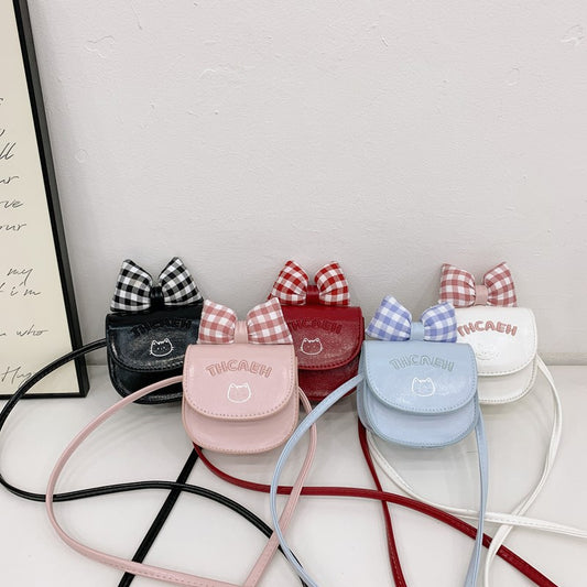 Trendy Mini Crossbody Bag with Cute Bow for Kids