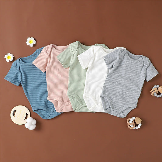 Organic Cotton Baby Bodysuit Short Sleeve Casual