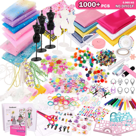 DIY Doll Clothing Design Kit for Girls - Fabric Crafting Set