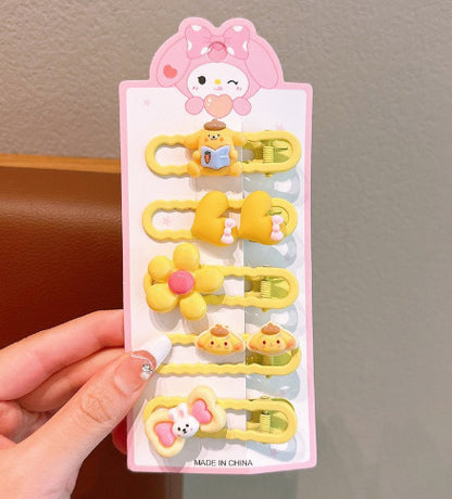 Cute Cartoon Dopamine Hair Clips for Girls - Princess Series Hair Accessories
