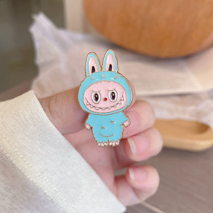 Cute Cartoon Bunny Metal Brooch Pin - Stylish Accessory for Bags and Clothing