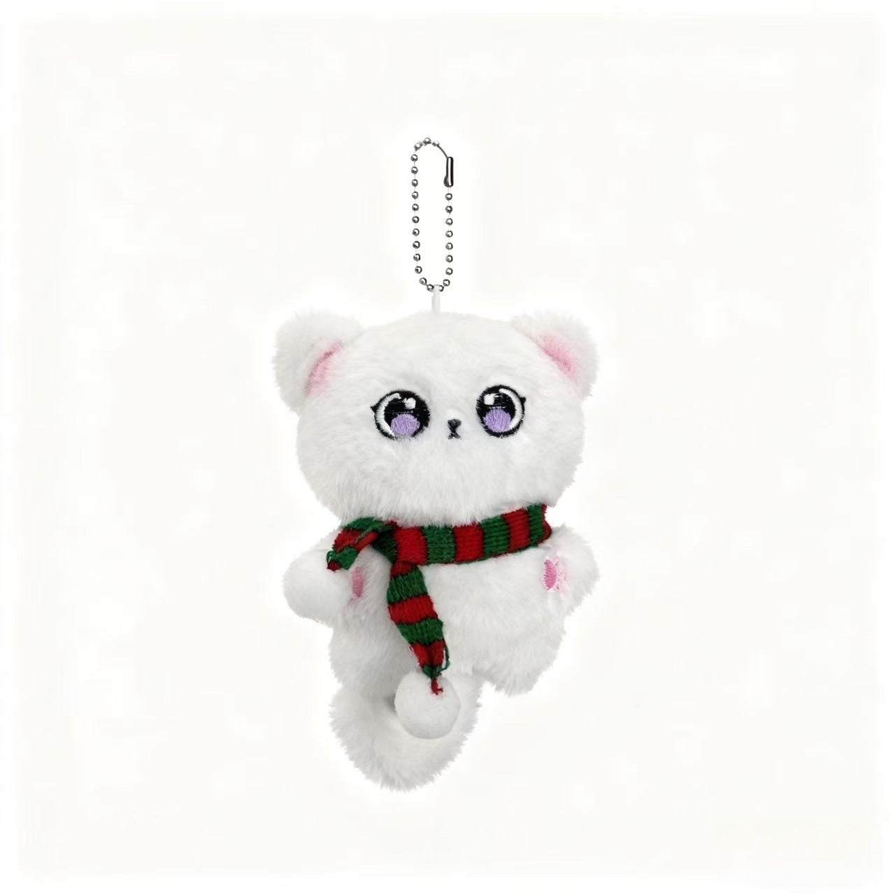 Cute Plush Siamese Cat Keychain Pendant for Bags