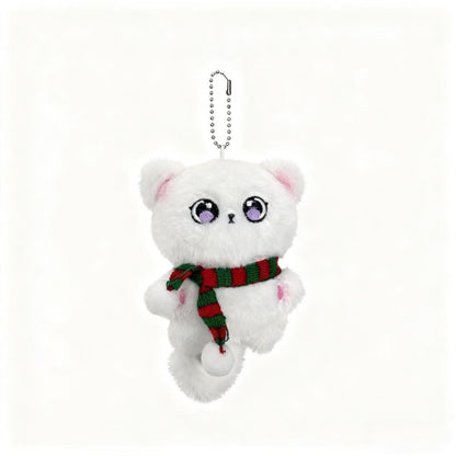 Cute Plush Siamese Cat Keychain Pendant for Bags