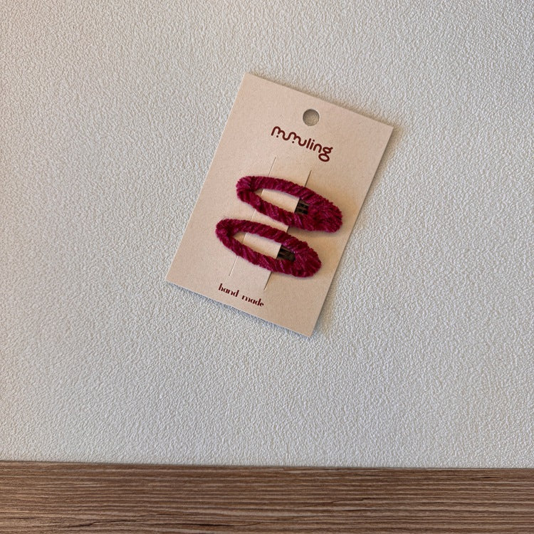 Geometric Pattern BB Hair Clips for Kids - Handcrafted Hair Accessories